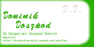 dominik doszpod business card